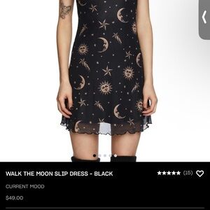 Black Celestial Slip Dress